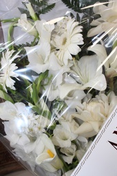 Gerbe De Deuil Florale Tout Blanc